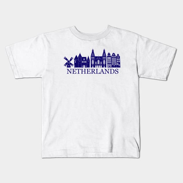 Netherlands Kids T-Shirt by Travellers